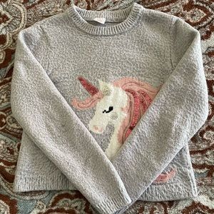 Wonder Nation Girls Flip Sequin Cropped Sweater